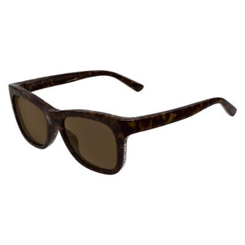 Balenciaga BB0151S Sunglasses Unisex Havana Square 55mm