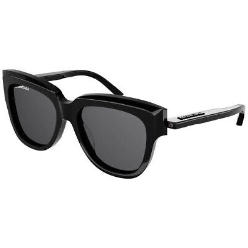 Balenciaga BB0160S Sunglasses Women Black Cat Eye 53mm