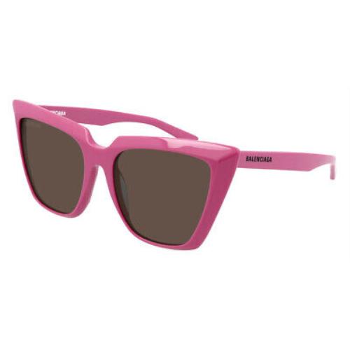 Balenciaga BB0046S Sunglasses Women Fuchsia Cat Eye 55mm