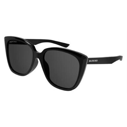 Balenciaga BB0175SA Sunglasses Women Black / Gray Square