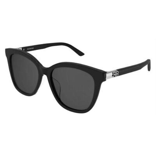 Balenciaga BB0183SA Sunglasses Women Black Butterfly 57mm