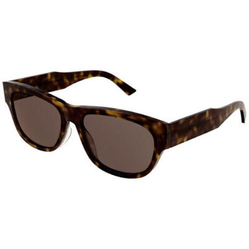 Balenciaga BB0164S Sunglasses Men Havana Rectangle 57mm