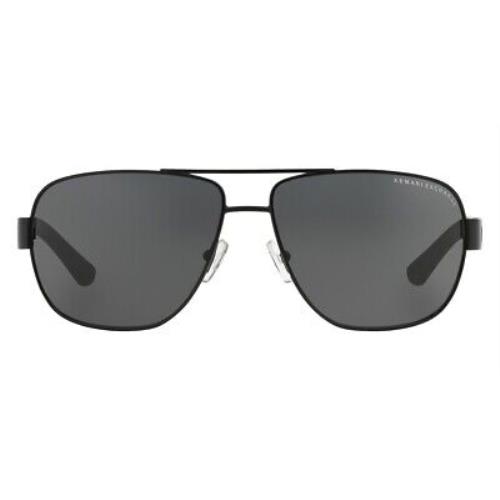 Armani Exchange AX2012S Men Sunglasses Aviator Black 62mm