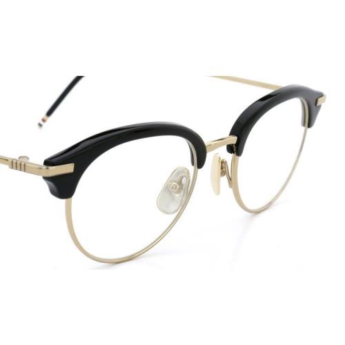 Thom Browne TB 706 Black-shiny 12K Gold Clear Eyeglasses 47 145
