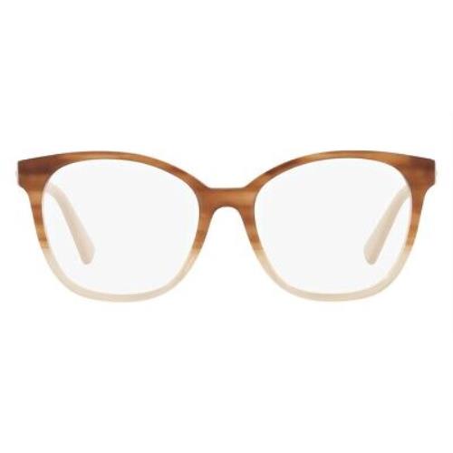 Valentino 0VA3064 Eyeglasses Women Gradient Light Brown Square 54mm