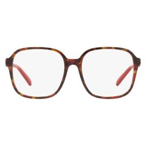 Valentino 0VA3067 Eyeglasses Women Red Havana Square 52mm