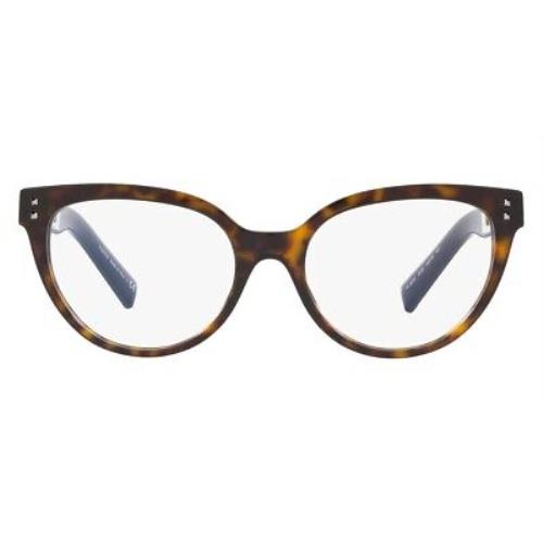 Valentino VA3034 Eyeglasses RX Women Havana Oval 52mm