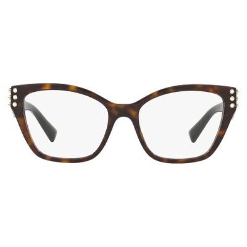 Valentino VA3036 Eyeglasses RX Women Havana Irregular 53mm