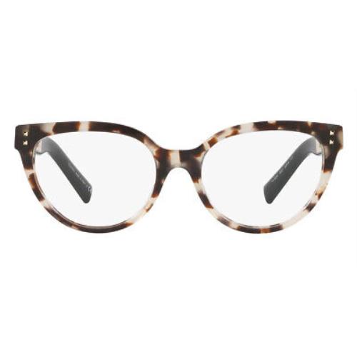 Valentino VA3034 Eyeglasses RX Havana Brown Beige Oval 54mm