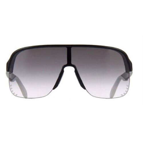 Alexander Mcqueen AM0294S Sunglasses Unisex Black Grey Gradient Irregular 99mm