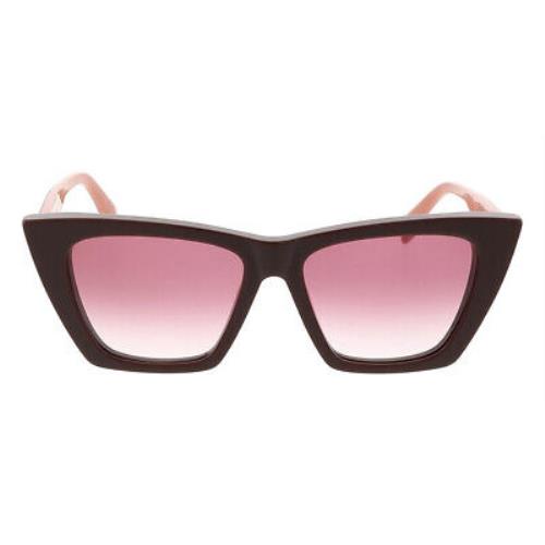 Alexander Mcqueen AM0299S Sunglasses Women Burgundy Cat Eye 54mm