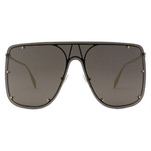 Alexander Mcqueen AM0313S Sunglasses Unisex Gold Shield 99mm