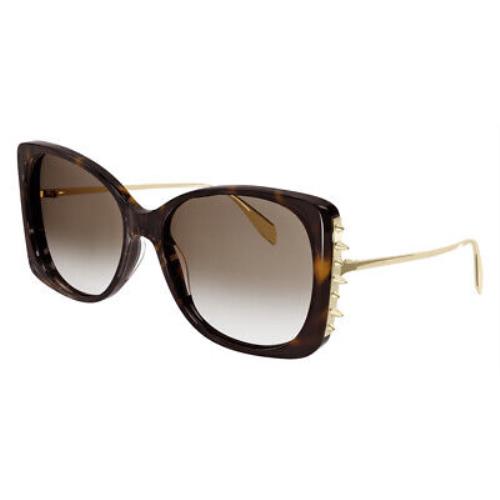 Alexander Mcqueen AM0340S Sunglasses Women Havana Square 59mm