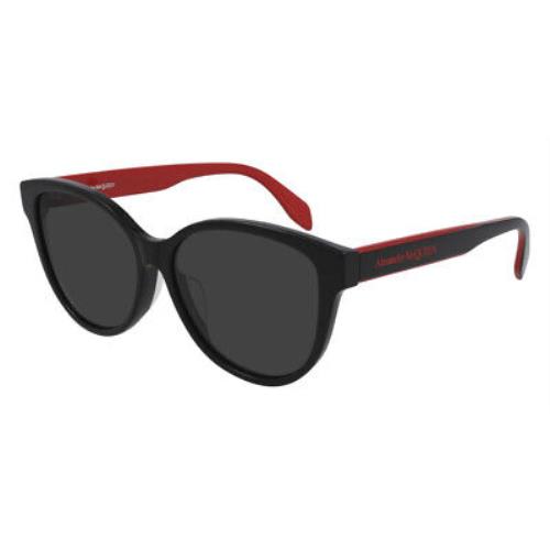 Alexander Mcqueen AM0303SK Sunglasses Women Black Cat Eye 57mm