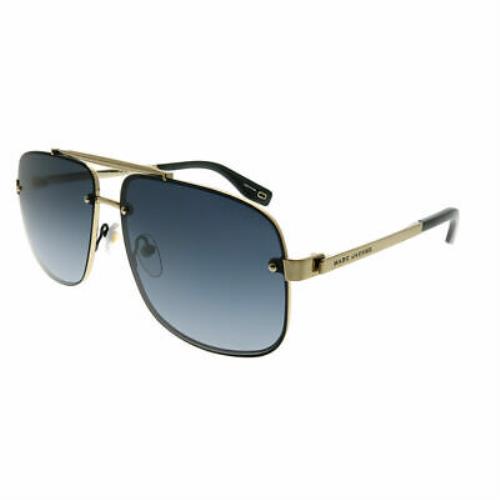 Marc Jacobs Marc 318/S 2M2 9O Black Gold Aviator Sunglasses Dark Grey Gradient