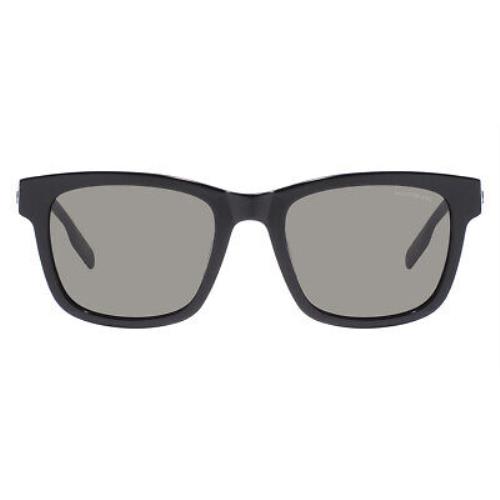 Montblanc MB0177SK Sunglasses Men Black Rectangle 56mm