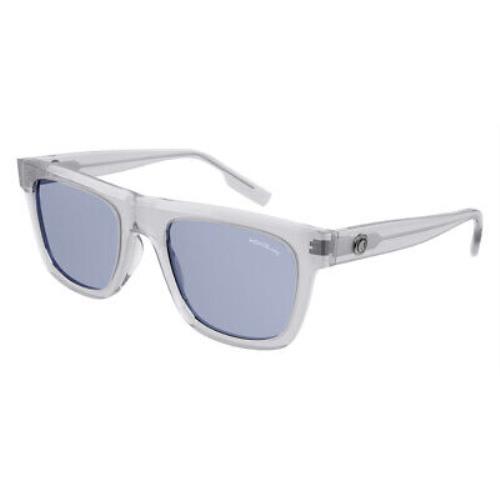 Montblanc MB0176S Sunglasses Men Gray Rectangle 53mm