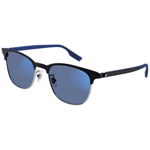 Montblanc MB0183S Sunglasses Men Black Browline 53mm
