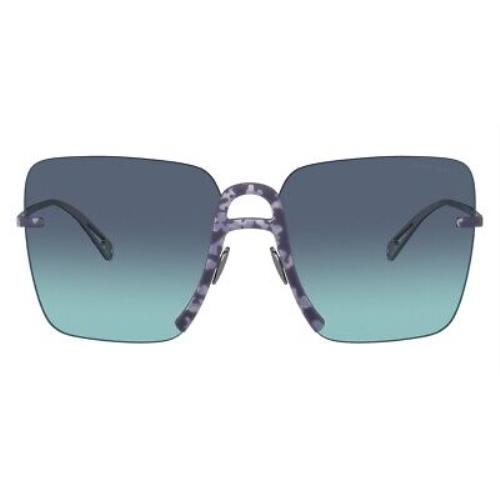 Giorgio Armani AR6118 Sunglasses Women Havana Blue Square 62mm