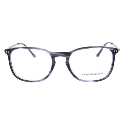 Giorgio Armani AR7190 Eyeglasses Striper Grey Rectangle 53mm