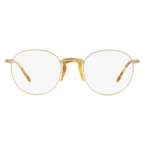 Giorgio Armani 0AR5117 Eyeglasses Men Matte Pale Gold Phantos 51mm
