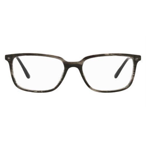 Giorgio Armani AR7183 Eyeglasses Shiny Stripped Grey 55mm