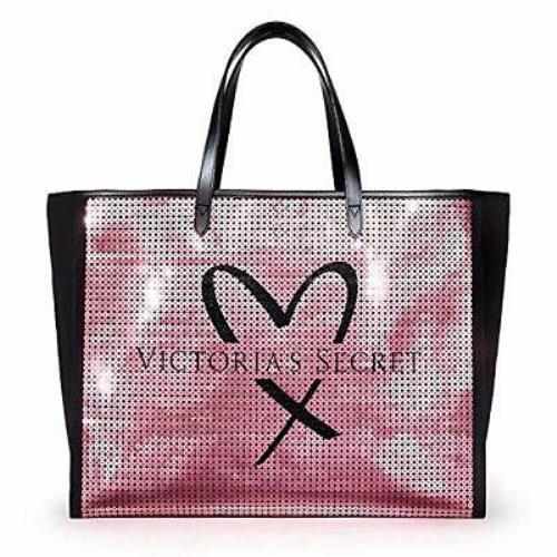 Victoria`s Secret Pink Showstopper Sequin Bling Tote Bag