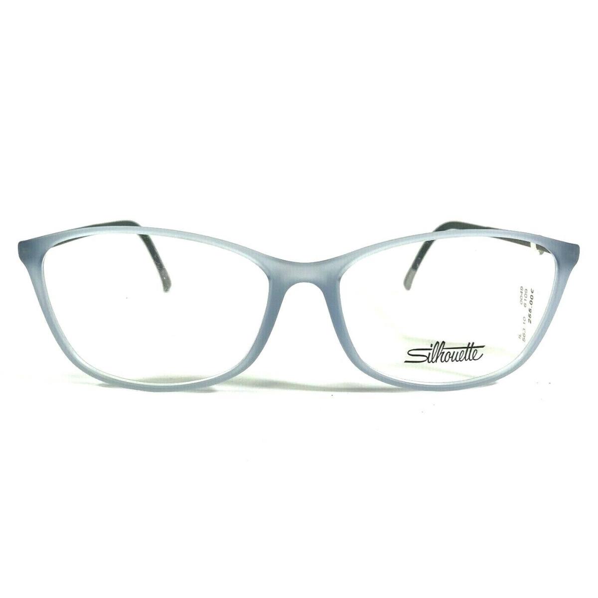 Silhouette SPX1563 10 6109 Eyeglasses Frames Clear Matte Blue Cat Eye 53-16-130