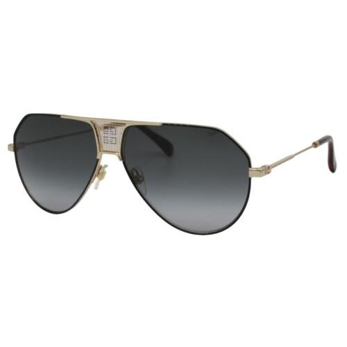 Givenchy 7137/S 2M2 Black Gold Sunglasses Gray Gradient Lens 61-12-145 W/case
