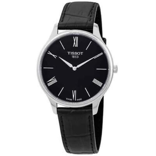 Tissot T0634091605800 Tradition 5.5 39MM Men`s Black Leather Watch