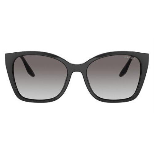 Prada PR 12XS Sunglasses Women Black Cat Eye 54mm