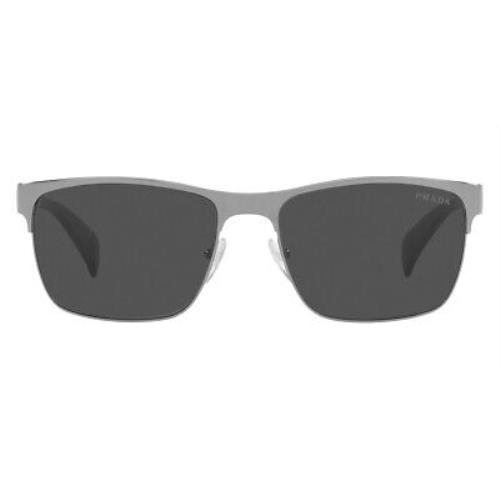 Prada Conceptual 0PR 51OS Sunglasses Men Gunmetal Rectangle 58mm