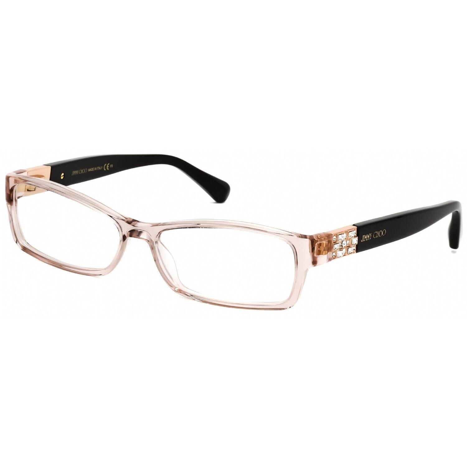 NY22 Jimmy Choo JC 41 Transparent Light Pink Women`s Plastic Eyeglasses 53mm