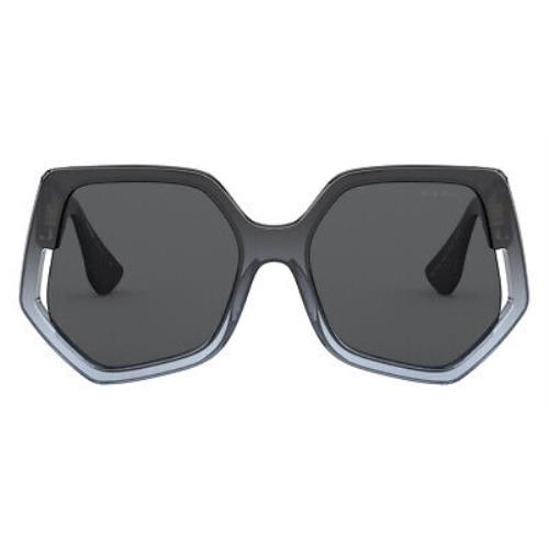 Miu Miu MU 07VSA Sunglasses Women Grey Gradient Irregular 55mm