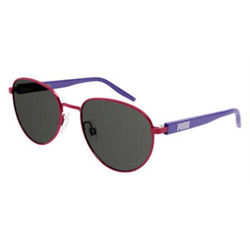 Puma PJ0041S Sunglasses Kids Burgundy Round 51mm