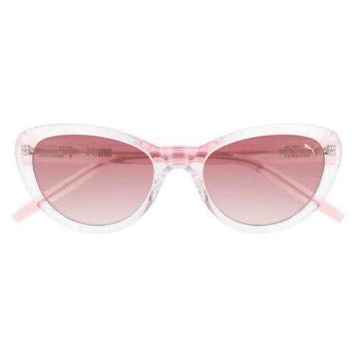 Puma PJ0039S Sunglasses Kids Pink Crystal Pink Gradient Cat Eye 48mm