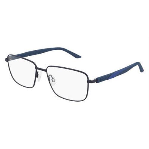 Puma PU0331O Eyeglasses Men Blue Rectangle 57mm