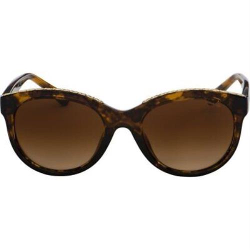 Coach Hc8297u 512074 Oval Sunglasses Dark Tortoise Brown Gradient