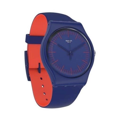 Swatch Quartz Silicone Strap Blue 20 Casual Watch SUON146