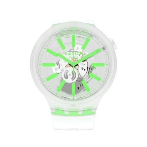 Swatch Swiss Quartz Silicone Strap Transparent 24 Casual Watch SO27E104