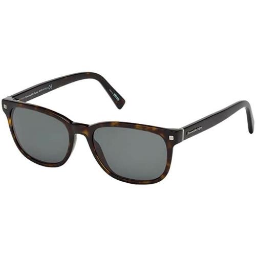 Ermenegildo Zegna Square Sunglasses EZ0075-5352N Dark Havana Frame