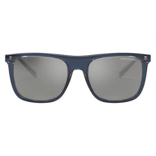 Armani Exchange AX4102S Sunglasses Men Blue Square 56mm