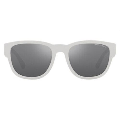 Armani Exchange 0AX4115SU Sunglasses Men White Oval 54mm