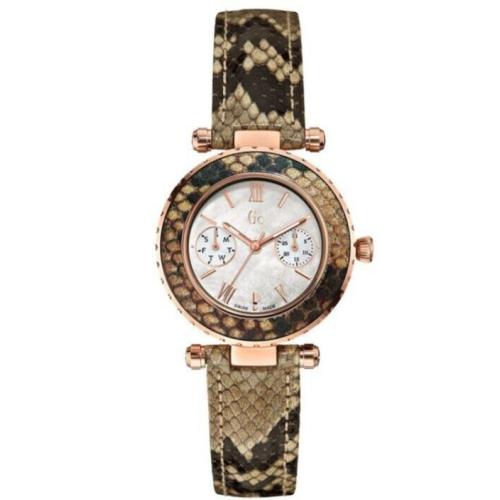 gc diver chic python leather strap watch