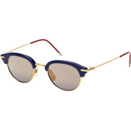 Thom Browne 706 B-t-nvy-gld Sunglasses Navy Shiny 18K Gold 47mm