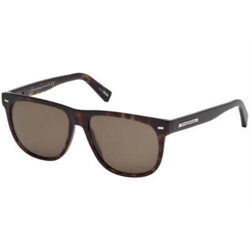 Ermenegildo Zegna 0034 - 52M Sunglasses Havana /brown Polar 56mm