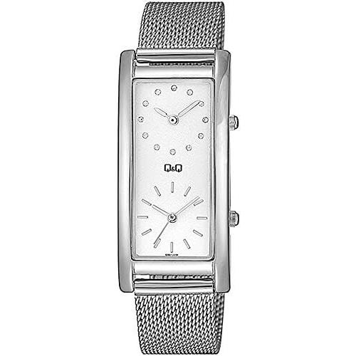 Citizen Q Q Women`s Silver Dual-two Time Zone Watch Crystals QB61J201Y