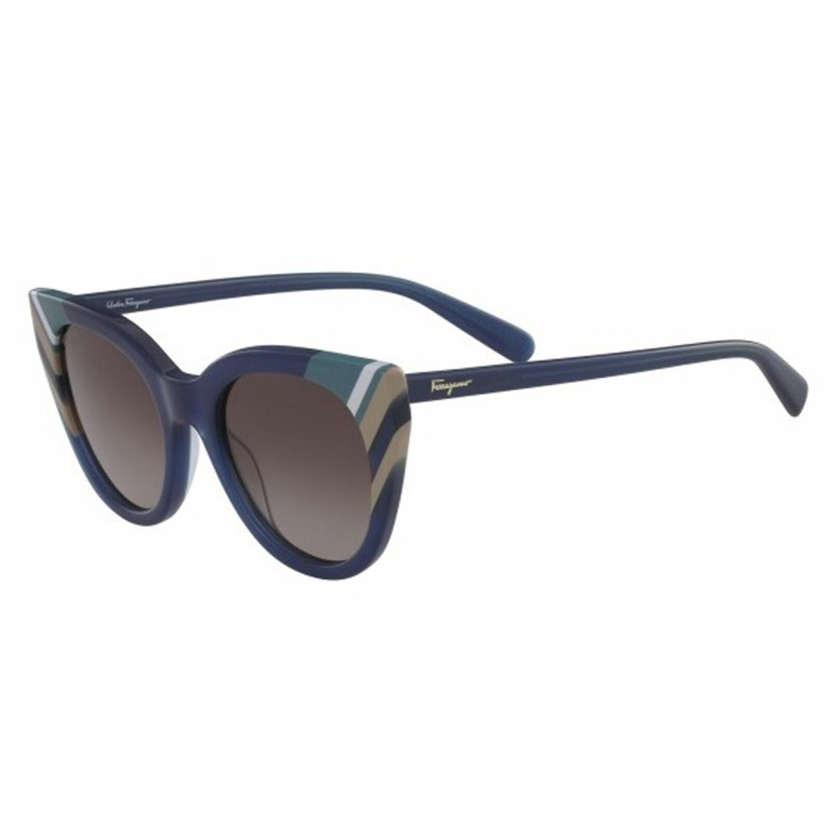 Salvatore Ferragamo SF867s 421 Opaline Blue Women Cat Eye Sunglasses 50mm