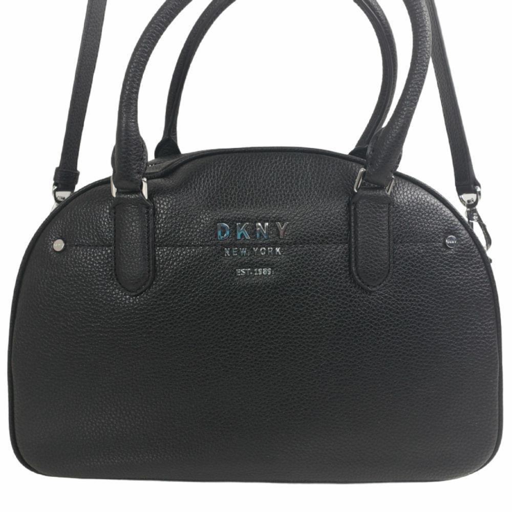 Dkny Women`s Purse Black Leather Handbag Erin Duffle