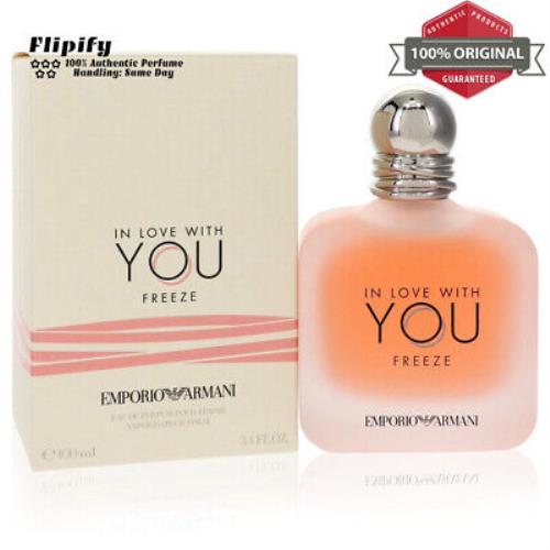In Love with You Freeze Perfume 3.4 oz Edp Spray For Women by Giorgio Armani